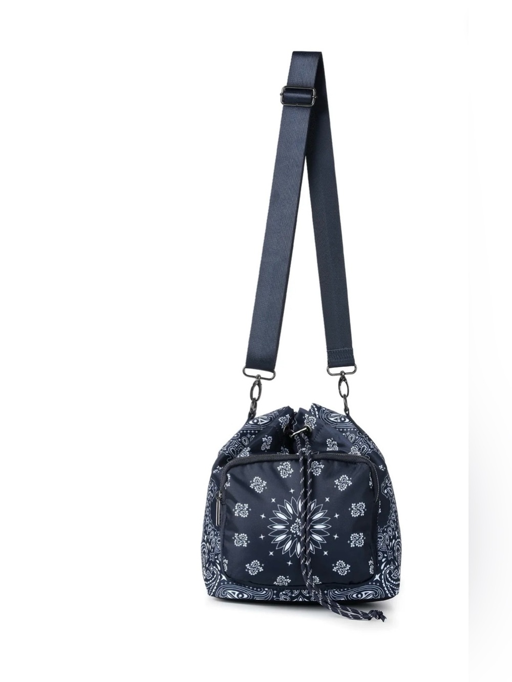 NWOT Haute Shore Harley Navy Bandana Convertible Bucket Bag | Crossbody Backpack - Picture 2 of 10